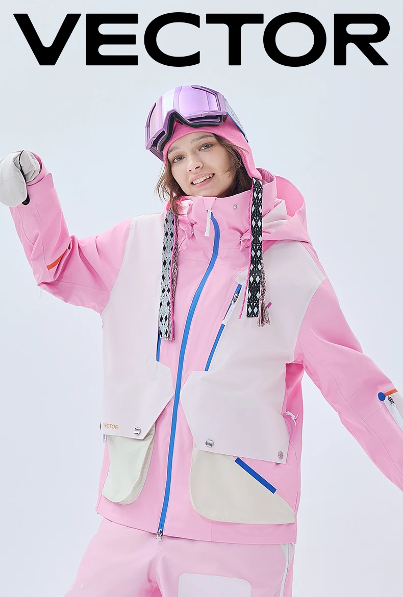 VECTOR Men and Women Divided Cotton Ski Jacket Windproof and Waterproof Outdoor Skiing and Other Autumn/winter Outdoor Activitie