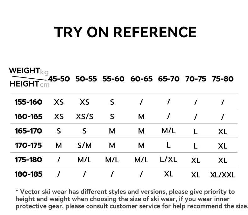 VECTOR Men and Women Divided Cotton Ski Jacket Windproof and Waterproof Outdoor Skiing and Other Autumn/winter Outdoor Activitie