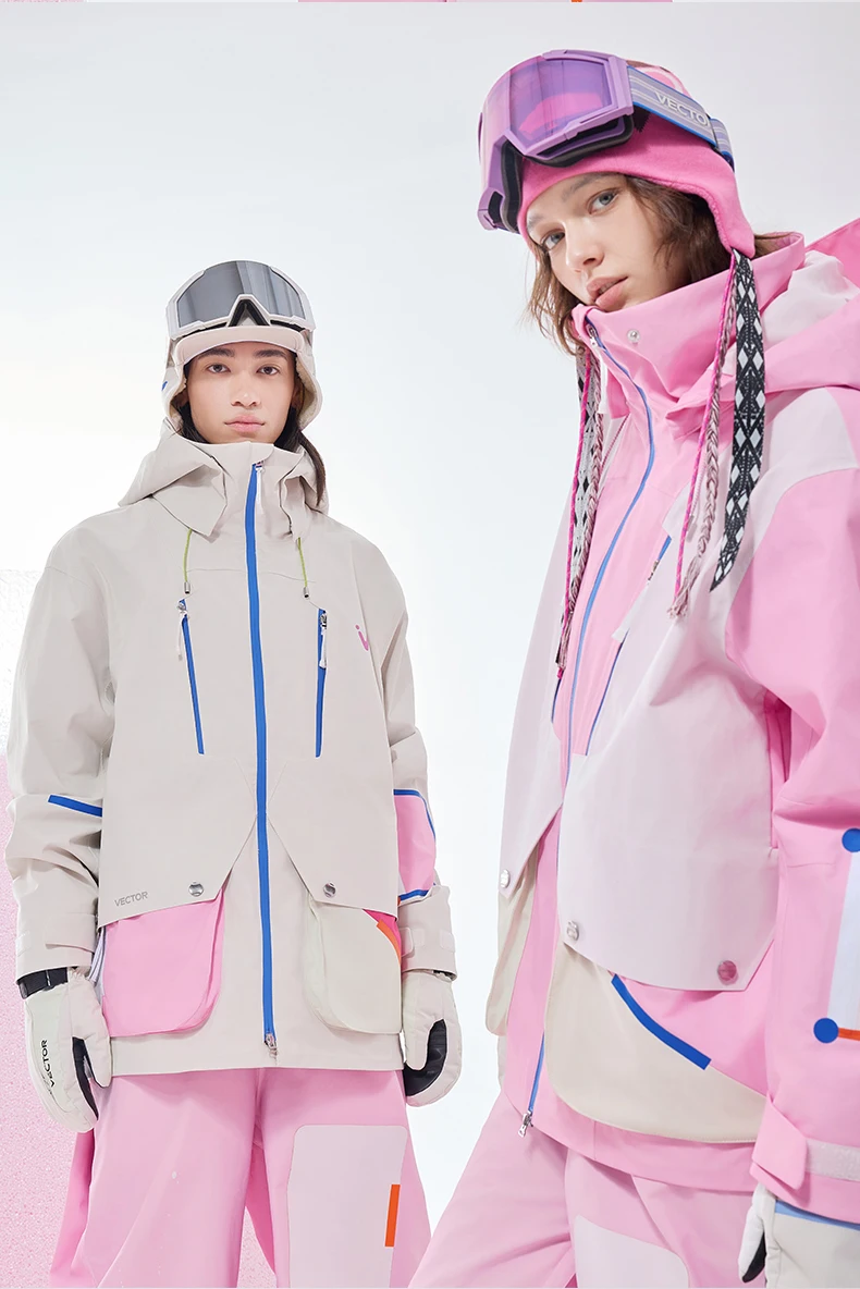 VECTOR Men and Women Divided Cotton Ski Jacket Windproof and Waterproof Outdoor Skiing and Other Autumn/winter Outdoor Activitie