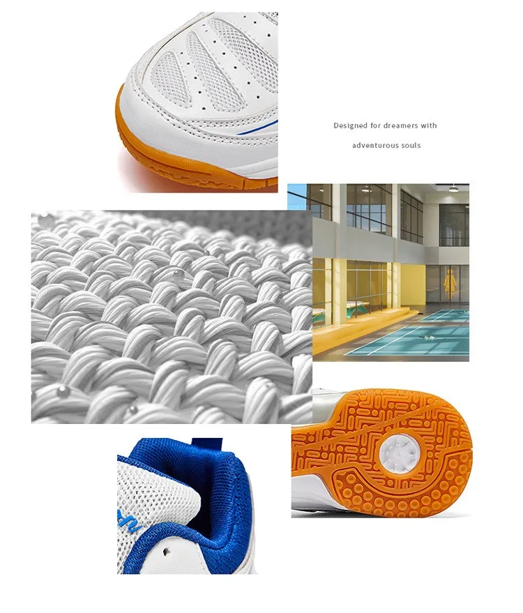 New Professional Tennis Shoes for Men Women Breathable Badminton Volleyball Shoes Indoor Sport Training Sneakers Tennis Big Size