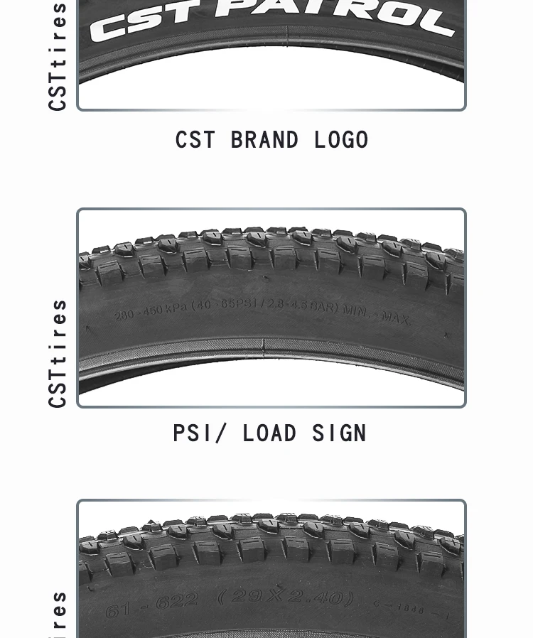 CST PATROL 27.5X2.60 2.80 29X2.40 MTB Bicycle Cross-Country Tire 27.5 29inch Wear-Resisting Bicycle Tyre 29er Mountain Bike Tire