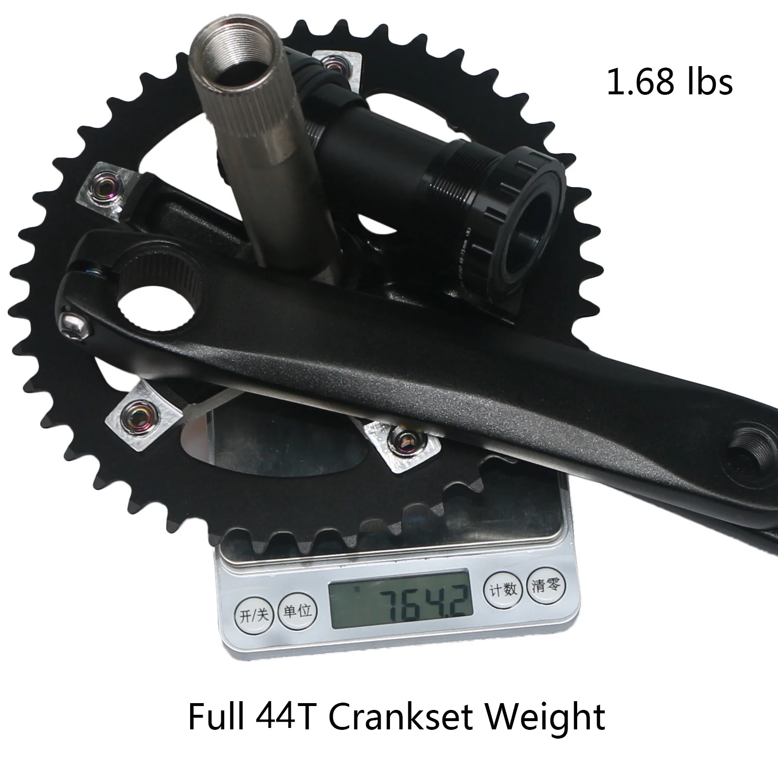 152mm 165mm 170mm 130BCD Bicycle Crankset Hollow Integrated Single Speed 5 Nail Folding Road Bike Crank set BB 44T Chainwheel
