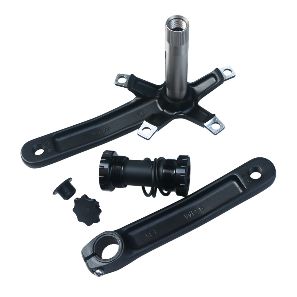 152mm 165mm 170mm 130BCD Bicycle Crankset Hollow Integrated Single Speed 5 Nail Folding Road Bike Crank set BB 44T Chainwheel