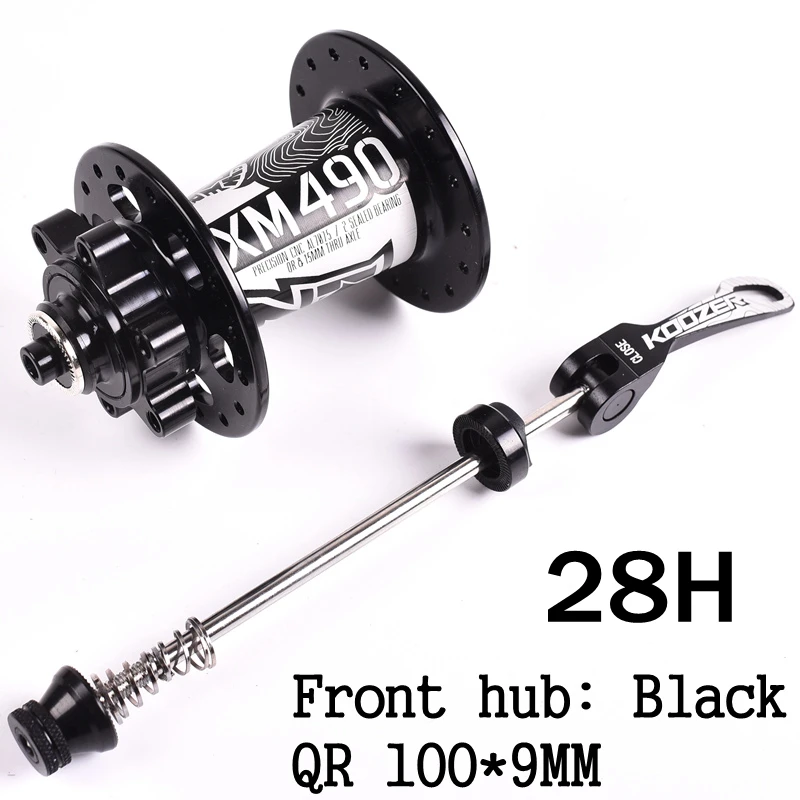Koozer XM490 28 32 36 Holes Bicycle Hubs 4 Bearing MTB Disc Brake Hubs Mountain Bike Hub Rear Front 9*100mm or Rear 135x10mm