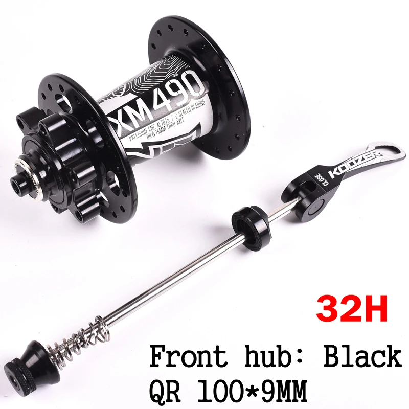 Koozer XM490 28 32 36 Holes Bicycle Hubs 4 Bearing MTB Disc Brake Hubs Mountain Bike Hub Rear Front 9*100mm or Rear 135x10mm