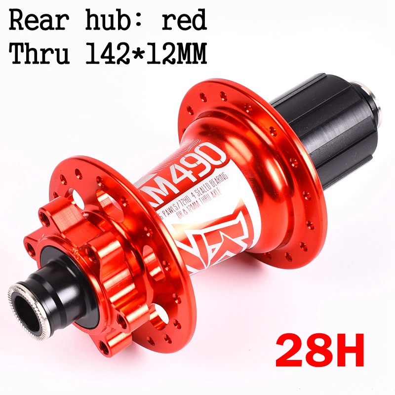 Koozer XM490 28 32 36 Holes Bicycle Hubs 4 Bearing MTB Disc Brake Hubs Mountain Bike Hub Rear Front 9*100mm or Rear 135x10mm