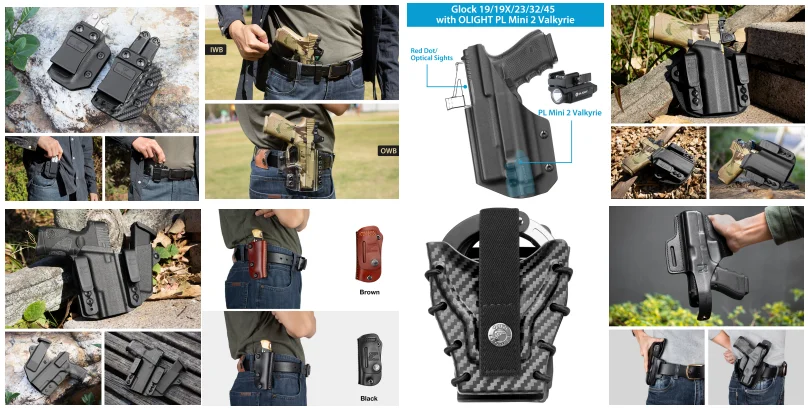 Gun&flower Double Magazine Pouches of Full Grain Leather Universal 9/40 Double Stack Mag Carrier