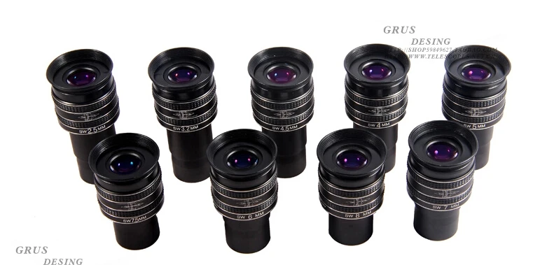 AQUILA Telescope TMB Eyepiece 2.5mm/3.2mm/4mm/5mm/6mm/7mm/7.5mm/8mm/9mm Planetary II FOV 58 Degree Wide Angle 1.25inch