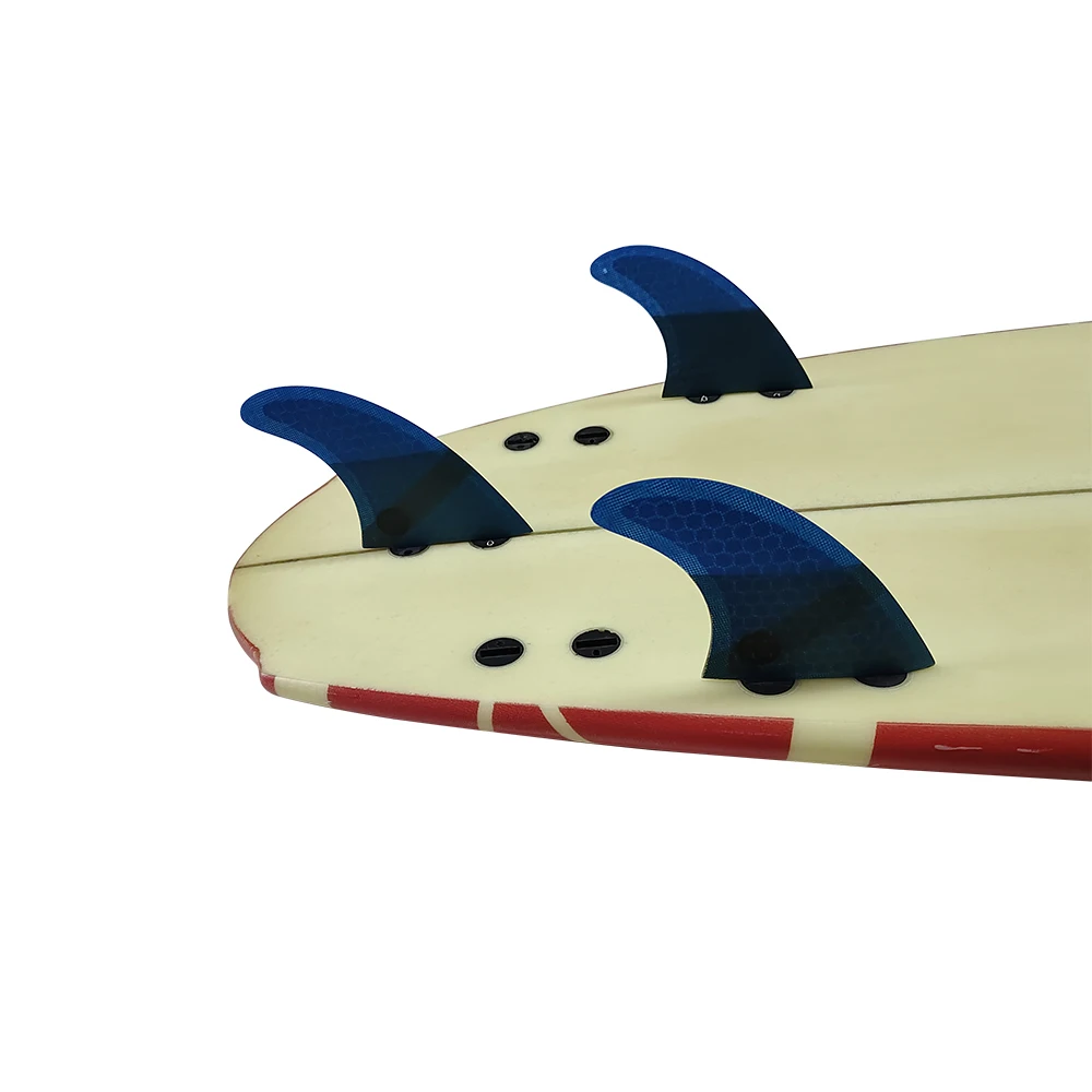 Thruster Tri Fins S/M/L/K2.1 Honeycomb Fiberglass Surfboard Fin with Double Tabs UPSURF FCS Compatible Surf Board Stabilizers