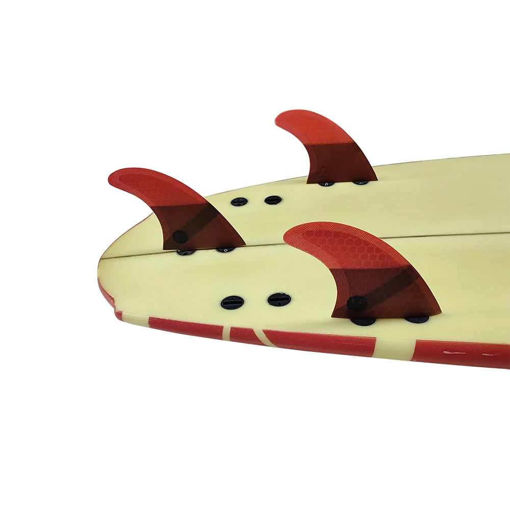 Thruster Tri Fins S/M/L/K2.1 Honeycomb Fiberglass Surfboard Fin with Double Tabs UPSURF FCS Compatible Surf Board Stabilizers