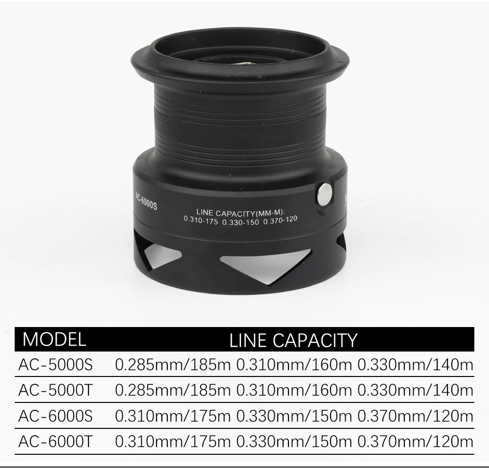 W.P.E AC Spinning Reel 5000/6000 Ball Bearings 7+1 High Gear Ratio 5.1:1 Carp Feeder Fishing Reel Full Matel Line Spool Tackle