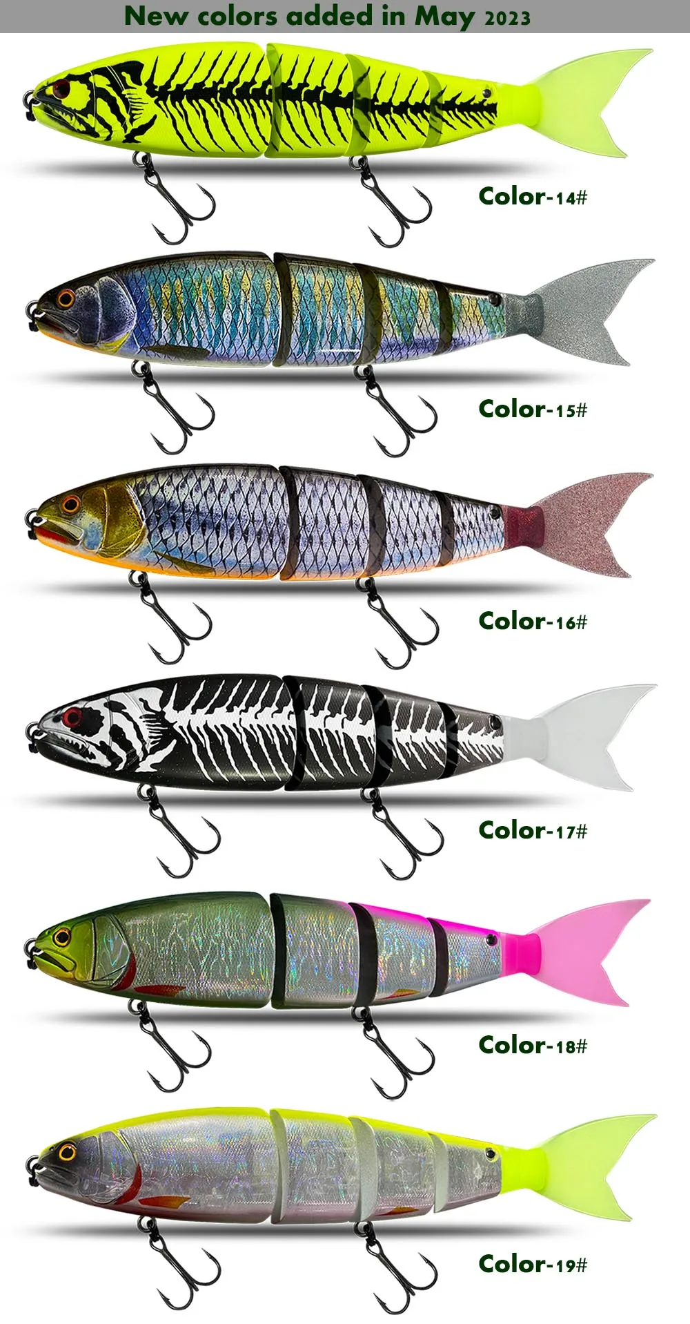 Fishing Lure Swimming Bait Jointed Floating/sinking Giant Hard Bait Section Lure For Big Bait Bass Pike Minnow Lure Size 245mm