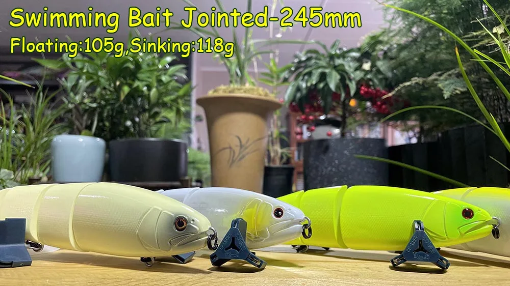 Fishing Lure Swimming Bait Jointed Floating/sinking Giant Hard Bait Section Lure For Big Bait Bass Pike Minnow Lure Size 245mm