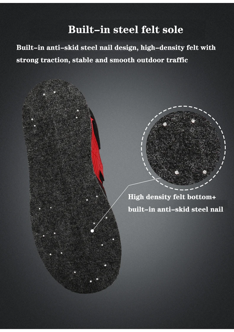 Rock Offshore Fishing Shoes Men's Waterproof Skid-proof Reef-climbing Air-permeable Handiness Felt Spike Soles
