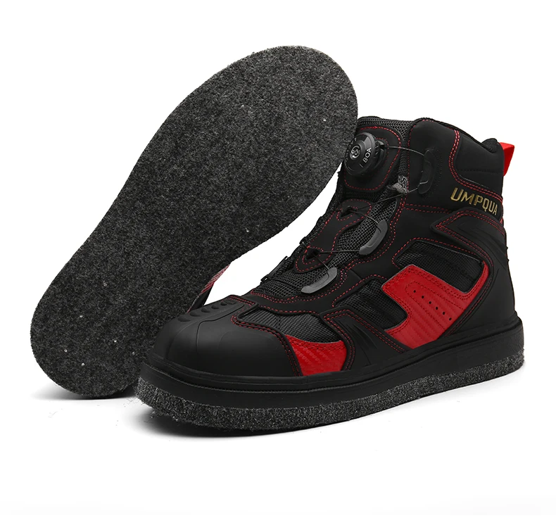 Rock Offshore Fishing Shoes Men's Waterproof Skid-proof Reef-climbing Air-permeable Handiness Felt Spike Soles