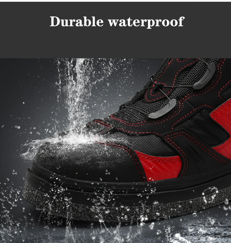 Rock Offshore Fishing Shoes Men's Waterproof Skid-proof Reef-climbing Air-permeable Handiness Felt Spike Soles