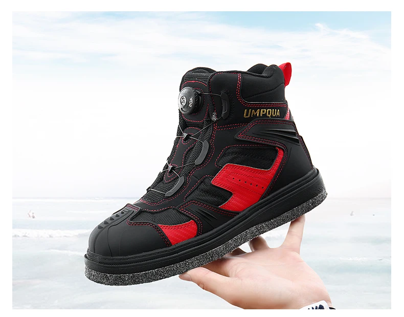 Rock Offshore Fishing Shoes Men's Waterproof Skid-proof Reef-climbing Air-permeable Handiness Felt Spike Soles