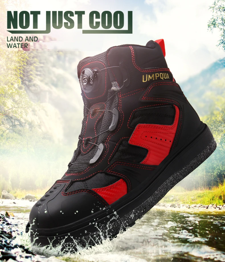 Rock Offshore Fishing Shoes Men's Waterproof Skid-proof Reef-climbing Air-permeable Handiness Felt Spike Soles