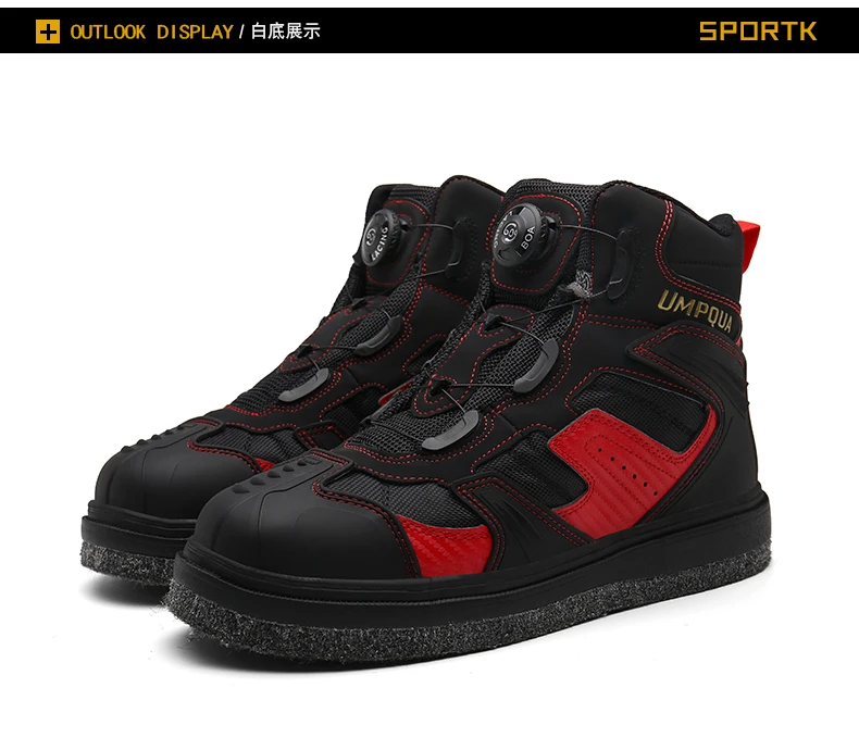 Rock Offshore Fishing Shoes Men's Waterproof Skid-proof Reef-climbing Air-permeable Handiness Felt Spike Soles