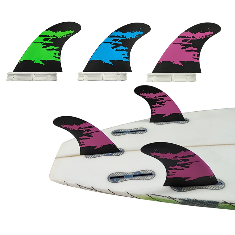 Surfboard Fins M Size Tri Fins Double Tabs 2 Surf Fins Surfboard Stabilizer UPSURF FCS 2 Fins Carbon Fiber Performance Core