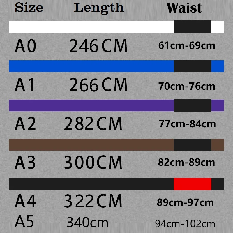 Width 4.5cm Brazilian Jiu-Jitsu Black Belt Adult BJJ Master Instructor Level System A0 A1 A2 A3 A4 A5 Hard Customize