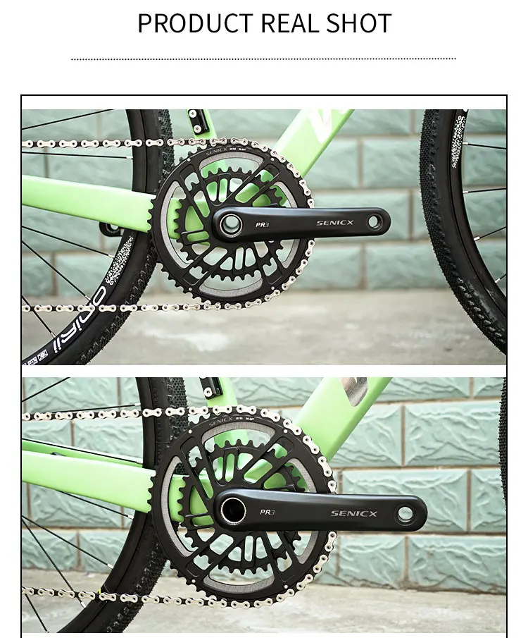 SENICX PR3 High-Quality Road Bicycle Crankset 165/170/172.5/175mm Chain 46-30T/50-34T/52-36T Aluminum Cranks for Road Bike