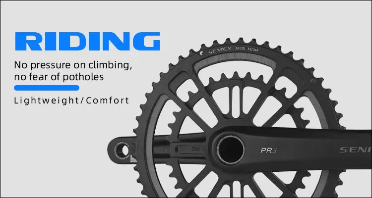 SENICX PR3 High-Quality Road Bicycle Crankset 165/170/172.5/175mm Chain 46-30T/50-34T/52-36T Aluminum Cranks for Road Bike