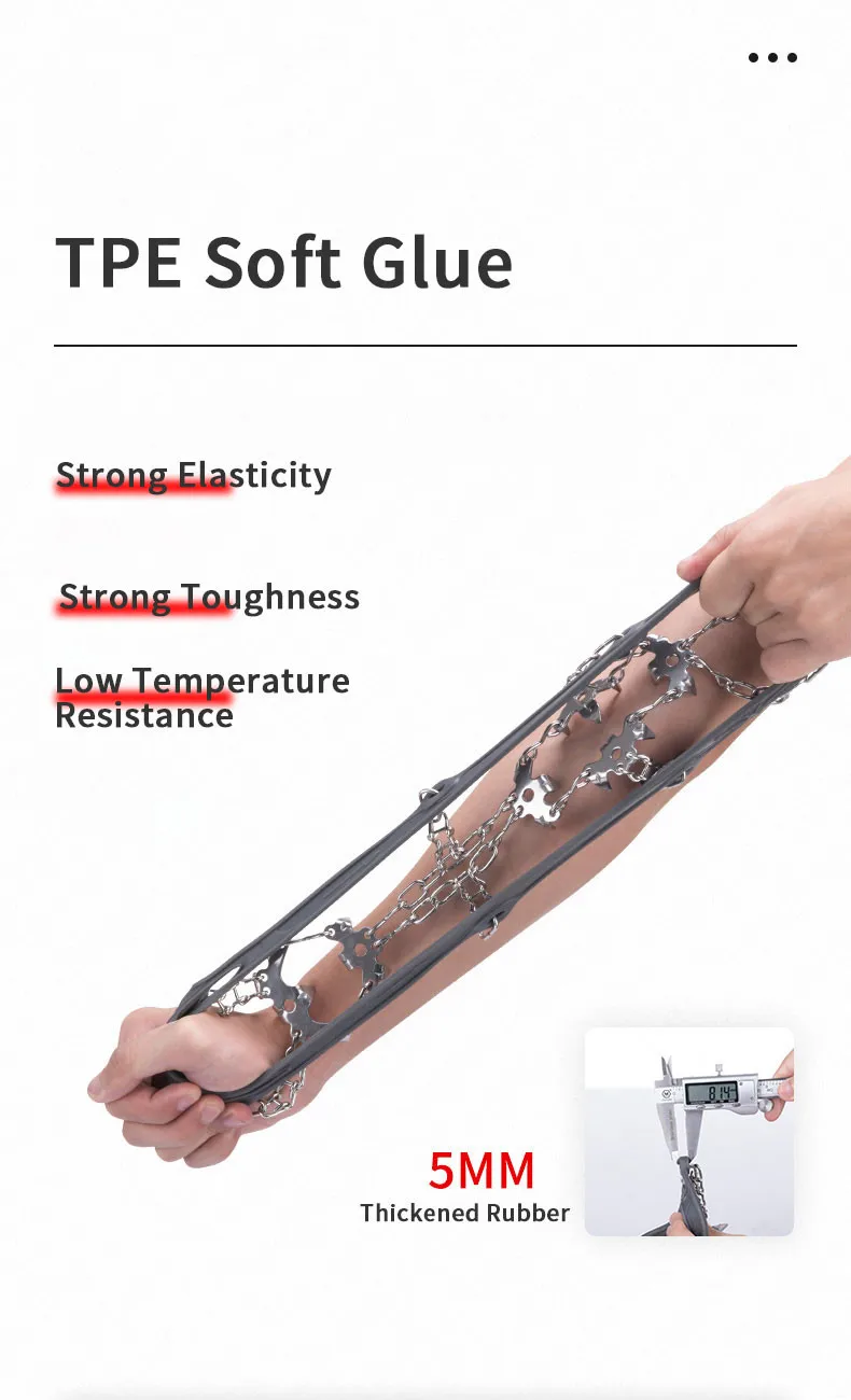 Naturehike-Non Slip Climbing Crampons Cleats Shoe Cover Ice Gripper for Spikes Hiking Winter Manganese Steel Outdoor Cleats Shoe