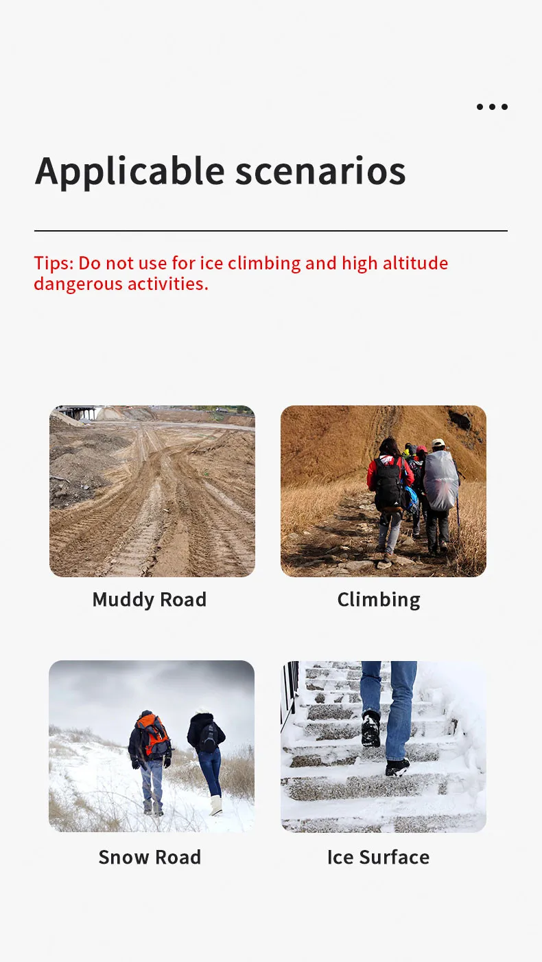Naturehike-Non Slip Climbing Crampons Cleats Shoe Cover Ice Gripper for Spikes Hiking Winter Manganese Steel Outdoor Cleats Shoe