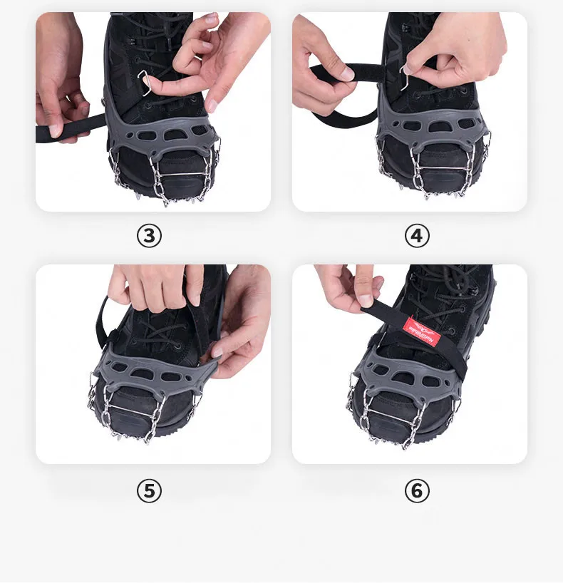 Naturehike-Non Slip Climbing Crampons Cleats Shoe Cover Ice Gripper for Spikes Hiking Winter Manganese Steel Outdoor Cleats Shoe