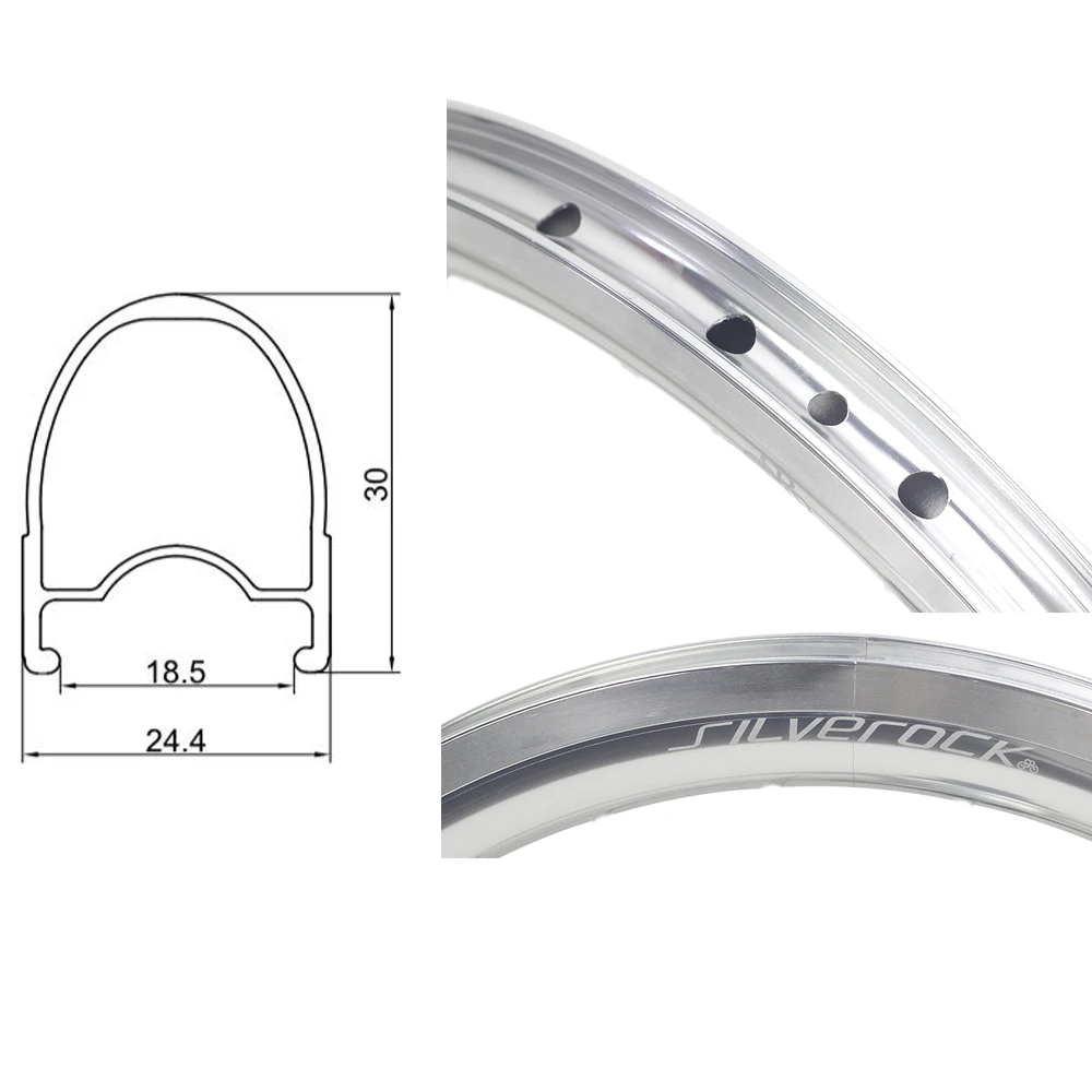 SILVCEROCK SR30A Alloy Rim 16 inch 349 305, for Brompton Fnhon Gust Zephyr Trikle 3sixty Folding Bike High Profile Bicycle Rims