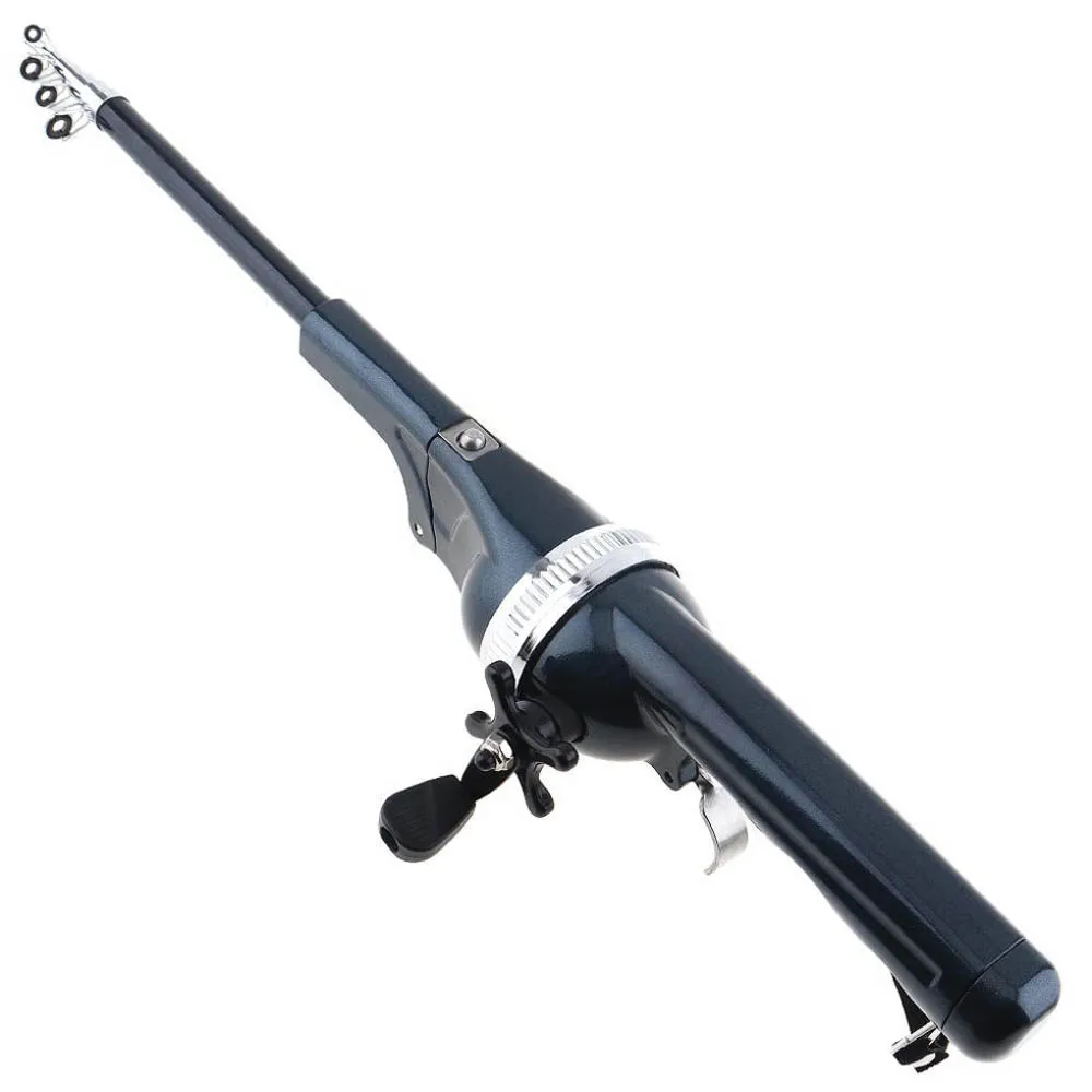 1.4m Fiber Foldable Sea Fishing Rod Built-in Fishing Reel Set with 80m Line Travel Portable Lure Pole Saltwater Winter Ice Rods