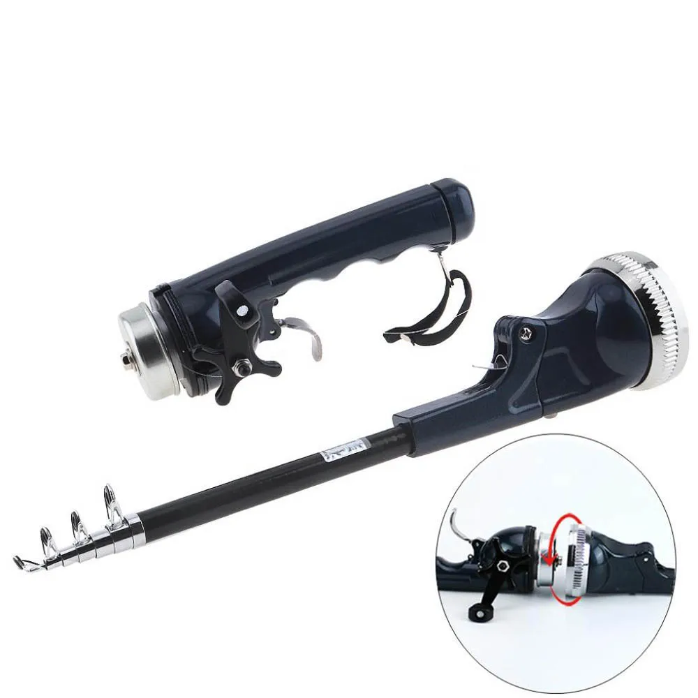 1.4m Fiber Foldable Sea Fishing Rod Built-in Fishing Reel Set with 80m Line Travel Portable Lure Pole Saltwater Winter Ice Rods
