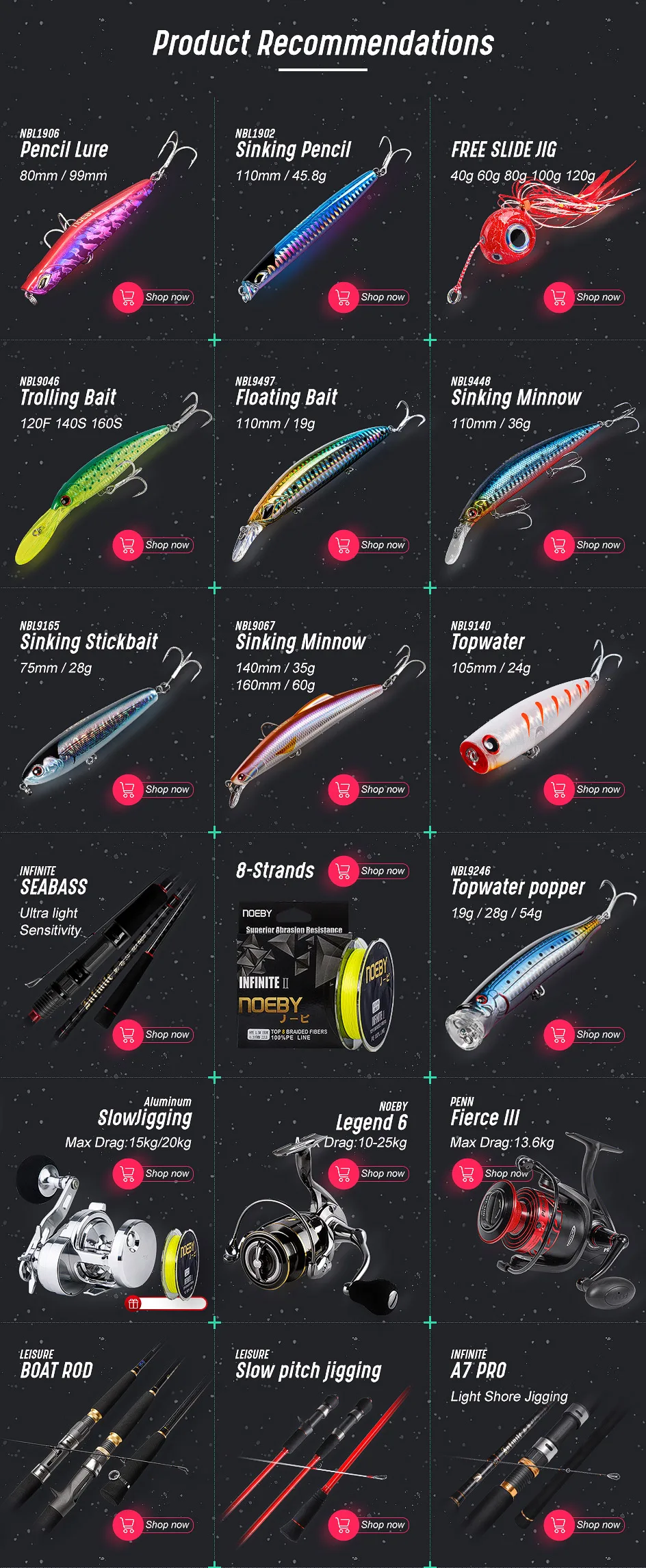 NOEBY Fishing Rod Surf 397BX 428BX 3 Section Fuji Parts Carbon Surf Fishing Rod Sinker 100-260g JAPAN Long Casting Surf Rods