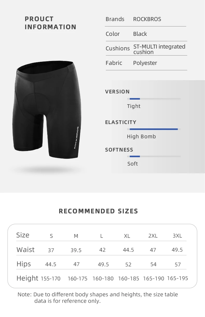 ROCKBROS Unisex Cycling Shorts Pro Bike Team Summer Cycling Short Tights Bicycle MTB Road Bike Trousers Bib Shorts 3D Gel Pad