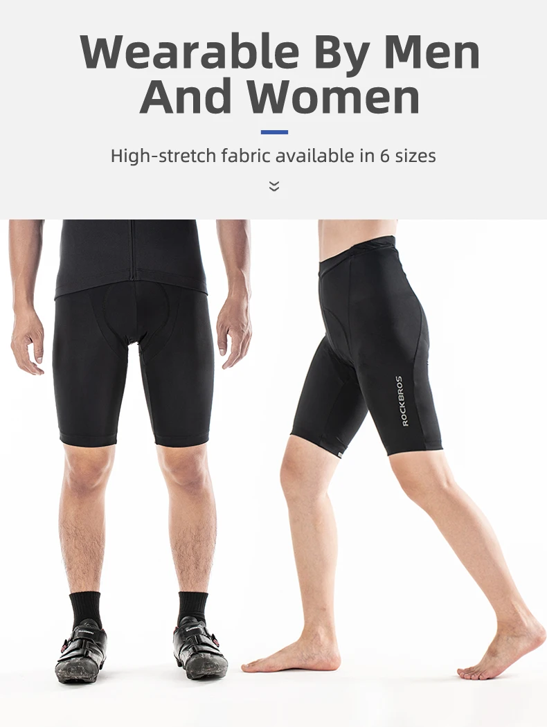 ROCKBROS Unisex Cycling Shorts Pro Bike Team Summer Cycling Short Tights Bicycle MTB Road Bike Trousers Bib Shorts 3D Gel Pad