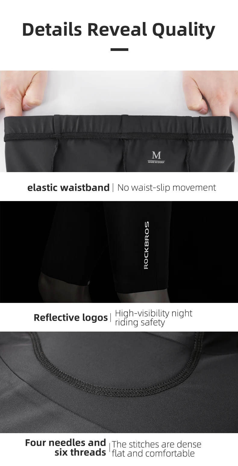 ROCKBROS Unisex Cycling Shorts Pro Bike Team Summer Cycling Short Tights Bicycle MTB Road Bike Trousers Bib Shorts 3D Gel Pad