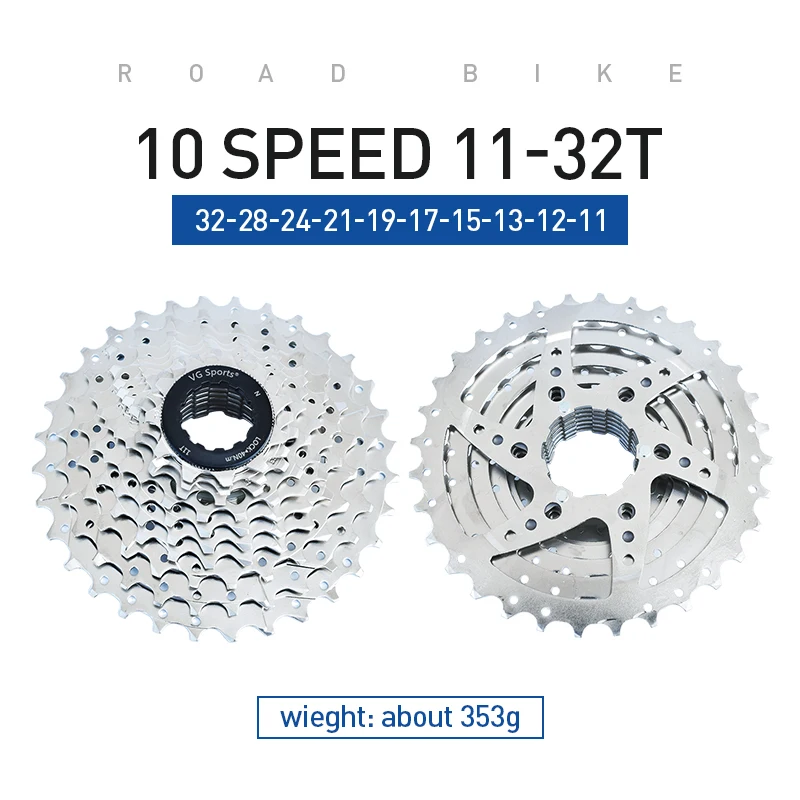 VG Sports All Size Road Bike 8 9 10 11 Speed Velocidade Bicycle Freewheel 11-25T/28T/32T/36T Bicycle Cassette Freewheel Sprocket