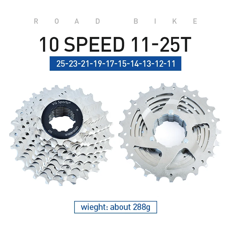 VG Sports All Size Road Bike 8 9 10 11 Speed Velocidade Bicycle Freewheel 11-25T/28T/32T/36T Bicycle Cassette Freewheel Sprocket