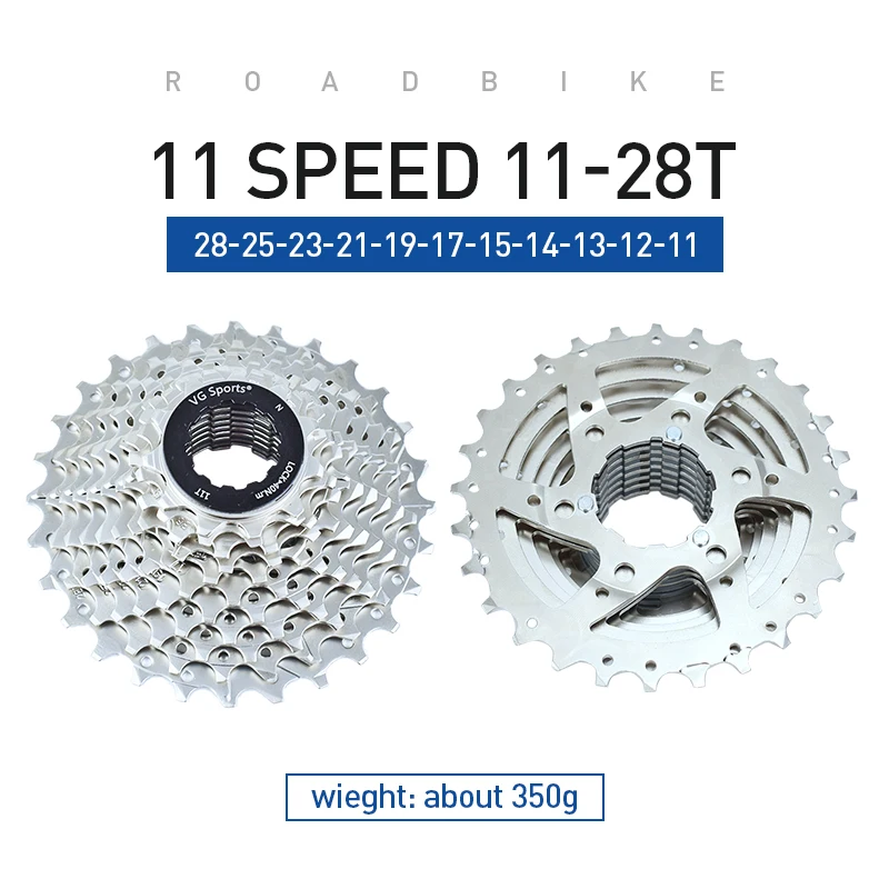 VG Sports All Size Road Bike 8 9 10 11 Speed Velocidade Bicycle Freewheel 11-25T/28T/32T/36T Bicycle Cassette Freewheel Sprocket