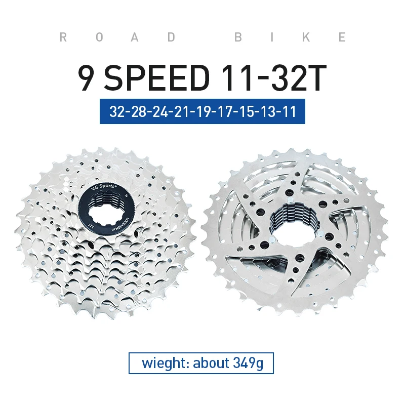 VG Sports All Size Road Bike 8 9 10 11 Speed Velocidade Bicycle Freewheel 11-25T/28T/32T/36T Bicycle Cassette Freewheel Sprocket