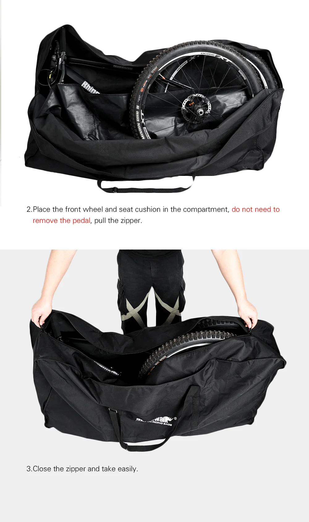 Rhinowalk Folding Bike Carry Bag 26"-29" Big Capacity Bike Cover Outdoor Portable Bicycle Packing Storage Carrier Travel Bag
