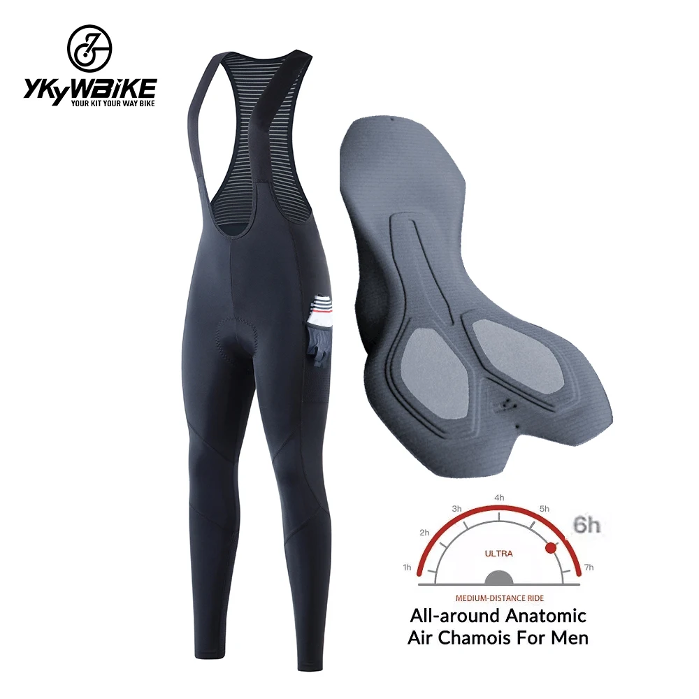 Ykywbike  Women Cycling Bib Pants Spring Coolmax 3D Pad Bike Autumn Tights Mtb Bicycle Ride Trousers 2 Pockets