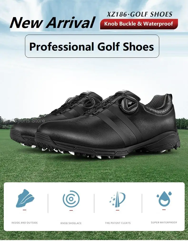 Pgm Training Golf Shoes Men'S Waterproof Golf Shoes Male Rotating Shoelaces Sports Sneakers Man Non-Slip Trainers 3 Styles