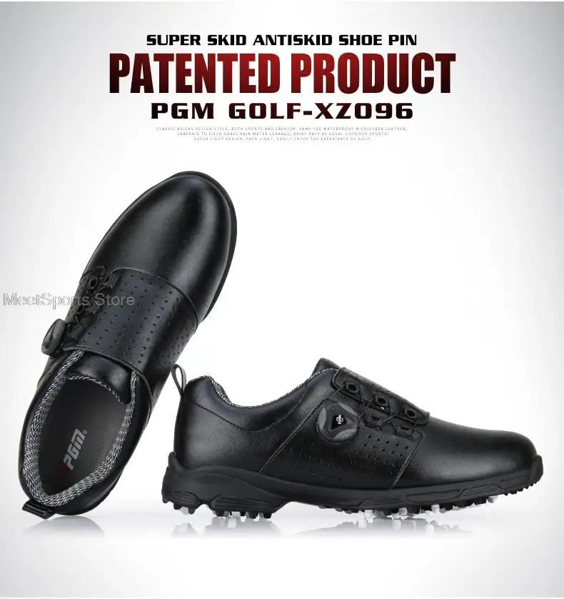 Pgm Training Golf Shoes Men'S Waterproof Golf Shoes Male Rotating Shoelaces Sports Sneakers Man Non-Slip Trainers 3 Styles