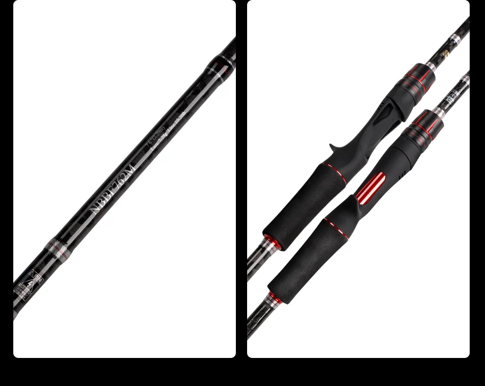 Noeby Spinning Casting Fishing Rod 2.13m 2.29m M MH Power 2 Section Freshwater Rods Lure Weight 7-35g for Bass Fishing Rod