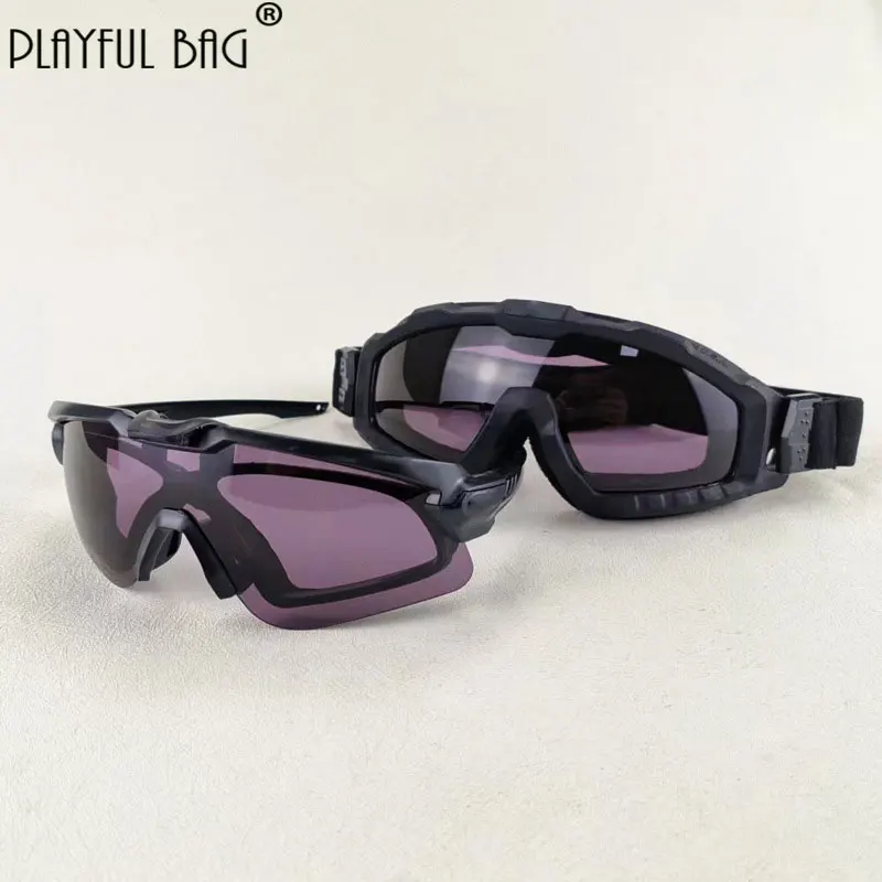 Paintball Airsoft Goggles Wargame Eye Protection Military Fans Goggles Outdoor Motorcycle Riding Windproof Glasses QG250S
