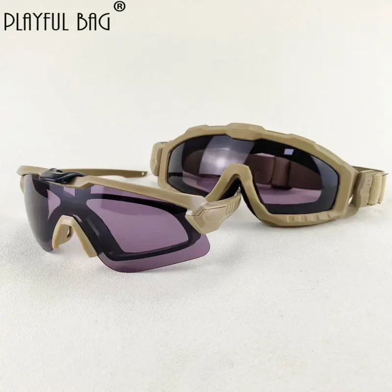 Paintball Airsoft Goggles Wargame Eye Protection Military Fans Goggles Outdoor Motorcycle Riding Windproof Glasses QG250S