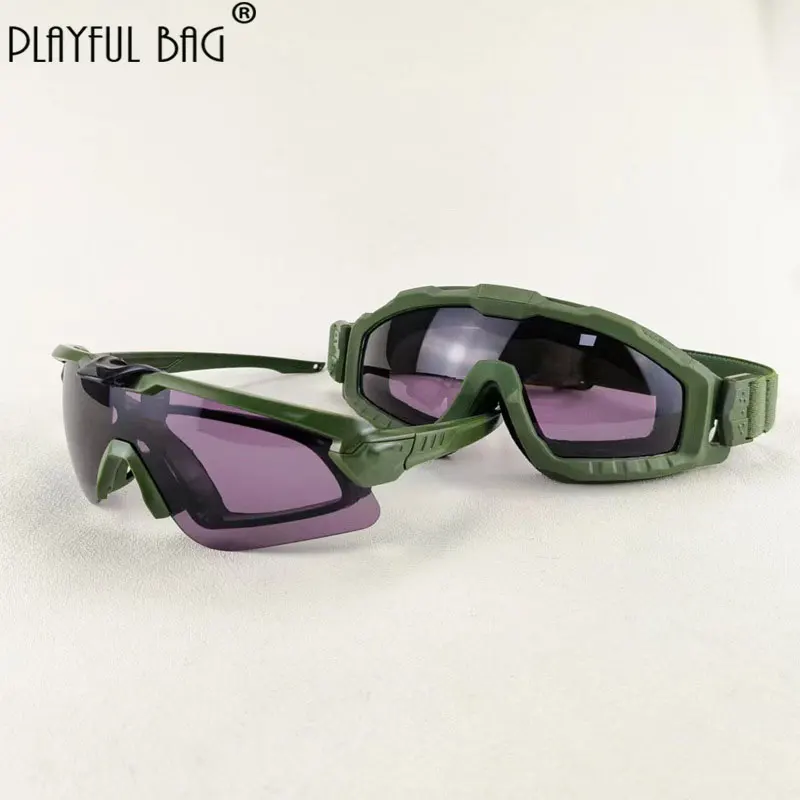 Paintball Airsoft Goggles Wargame Eye Protection Military Fans Goggles Outdoor Motorcycle Riding Windproof Glasses QG250S