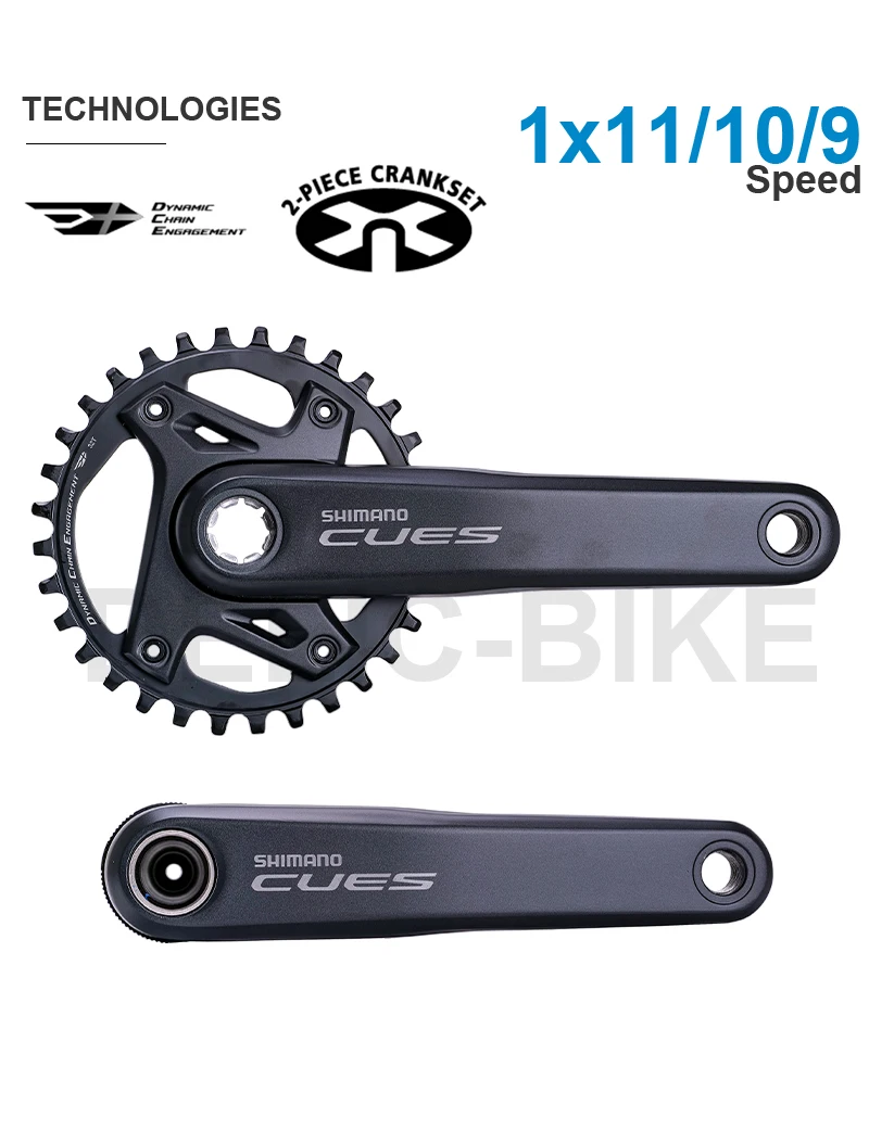SHIMANO Groupset CUES U6000 CRANKSET FC-U6000-1 and Bottom Bracket BB-MT500-PA BB-MT501 Original Parts